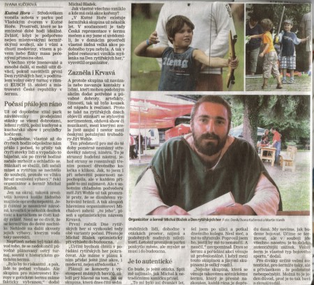 "ŠERMÍŘSKÉ SOUBOJE JSOU BOJEM NAOSTRO"